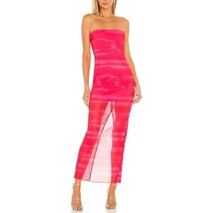 H:Ours 'Rios' Pink Polyester Maxi Dress Size S